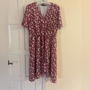 BloomChic Floral Ruffle Wrap Dress - 16